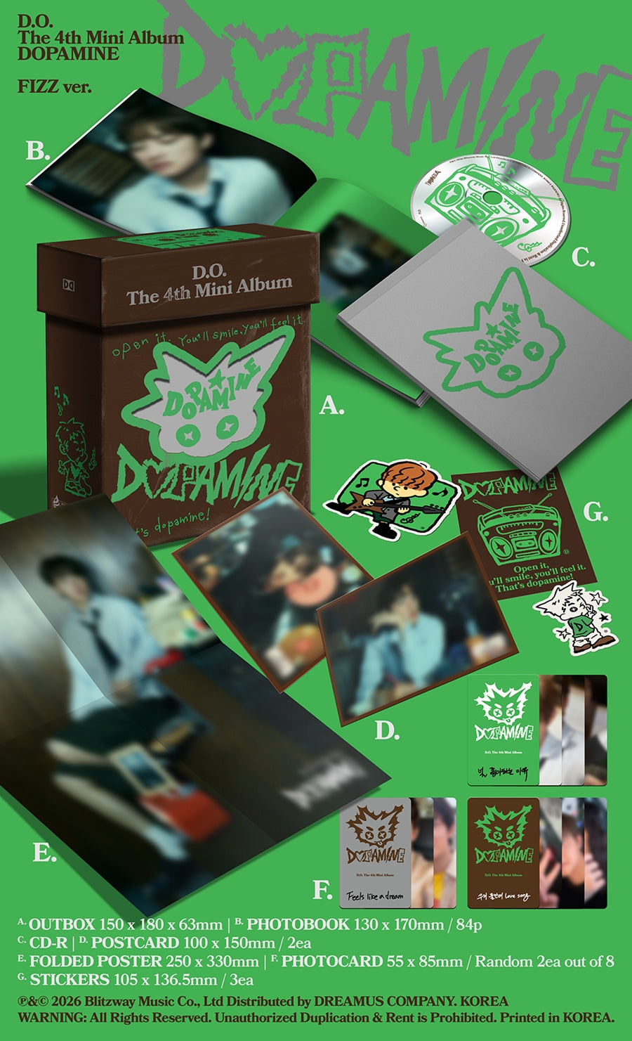 PRE-ORDER D.O 4th Mini Album DOPAMINE