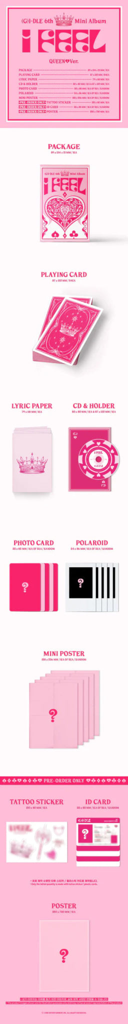 (G)I - DLE 6th Mini Album I Feel (Queen Version) – album ( / / ) | HobiEgo