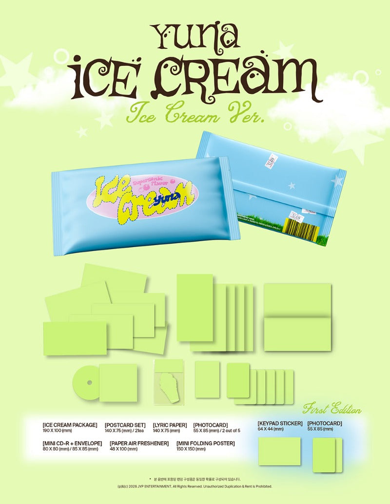 PRE-ORDER YUNA (ITZY) 1st Mini Album Ice Cream (Ice Cream Version)