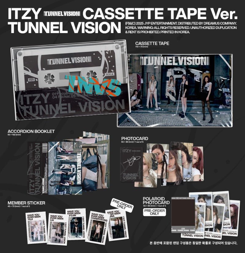 ITZY 11th Mini Album TUNNEL VISION (Cassette Tape Version) – album ( / / ) | HobiEgo