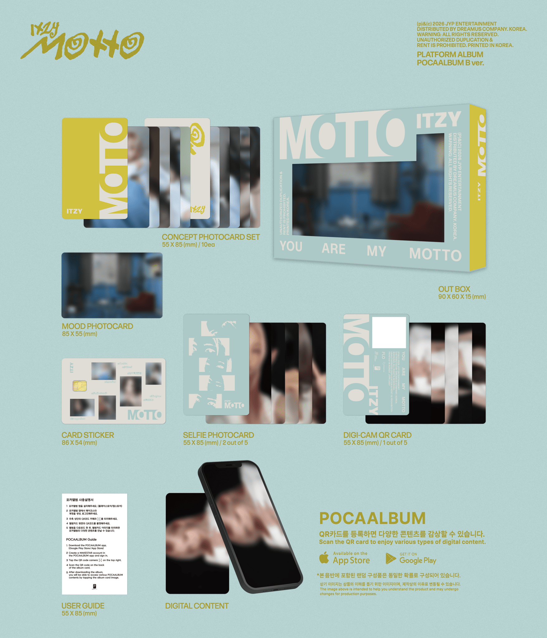 ITZY 12th Mini Album Motto (POCAALBUM Version) – album 8809954226311 (B / / ) | HobiEgo K - pop Shop