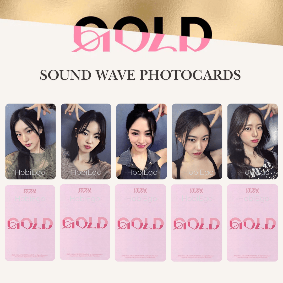 ITZY 9th Mini Album GOLD Sound Wave Photocards – Photocards (Yeji / / ) | HobiEgo