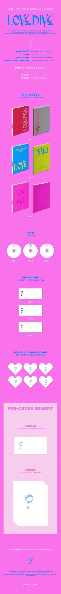 IVE 2nd Single Album LOVE DIVE – album (VER. 1 / / ) | HobiEgo