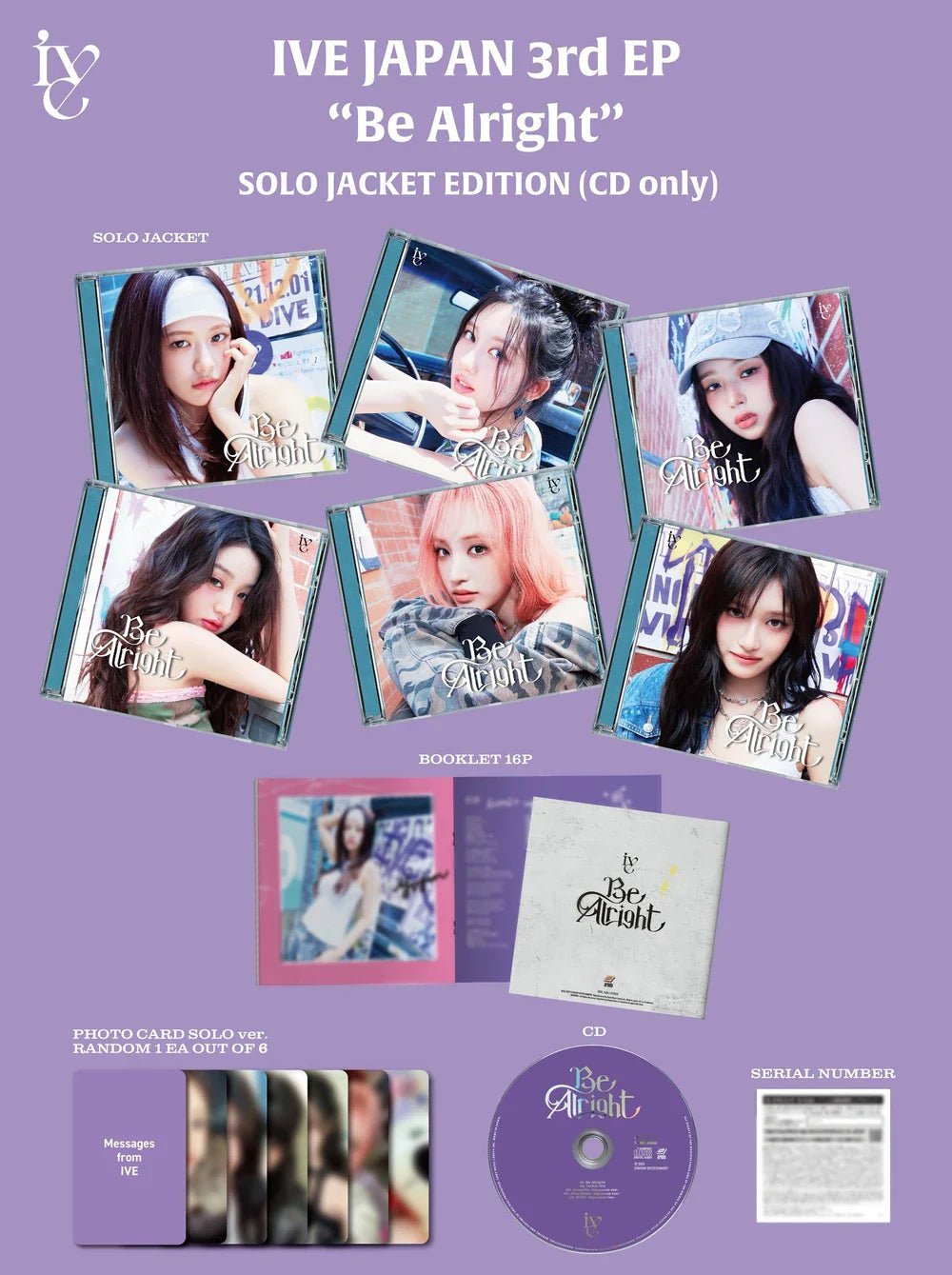 IVE 3rd Japanese EP Album Be Alright (Solo Jacket Edition) – album (Yujin / / ) | HobiEgo