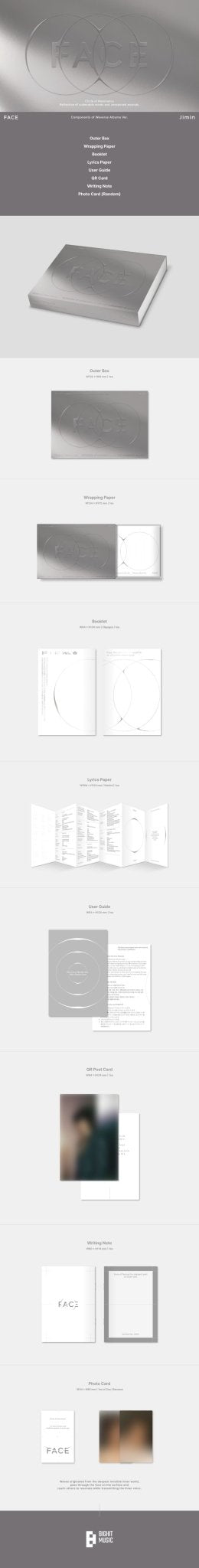 JIMIN (BTS) 1st Solo Album FACE (Weverse Albums Version) – album ( / / ) | HobiEgo