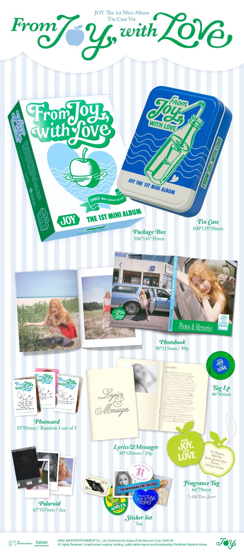 JOY 1st Mini Album From JOY, with Love (Tin Case Smart Album) – album ( / / ) | HobiEgo