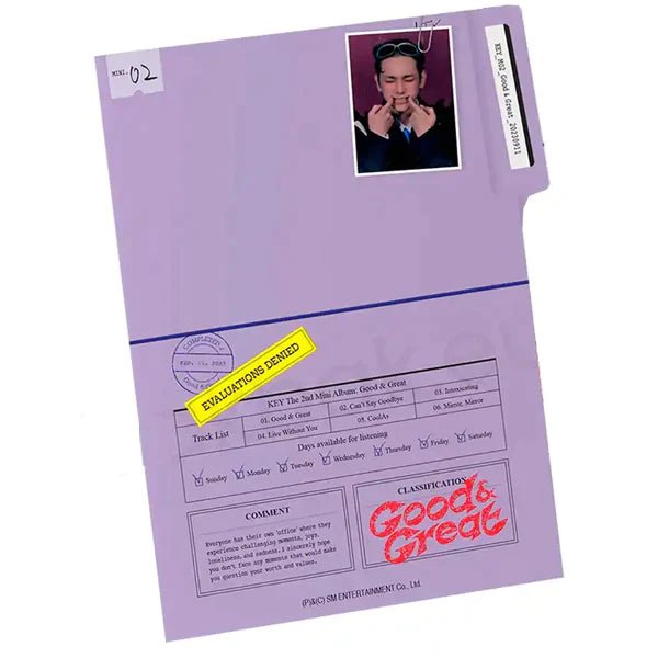 KEY 2nd Mini Album Good & Great Cover Letter Version – album (Dynamic (Purple) / / ) | HobiEgo