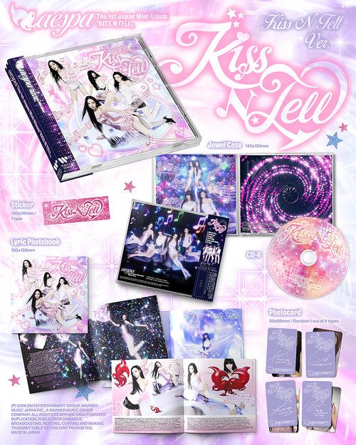 AESPA 1st Japan Mini Album KISS N TELL (KISS N TELL Version)