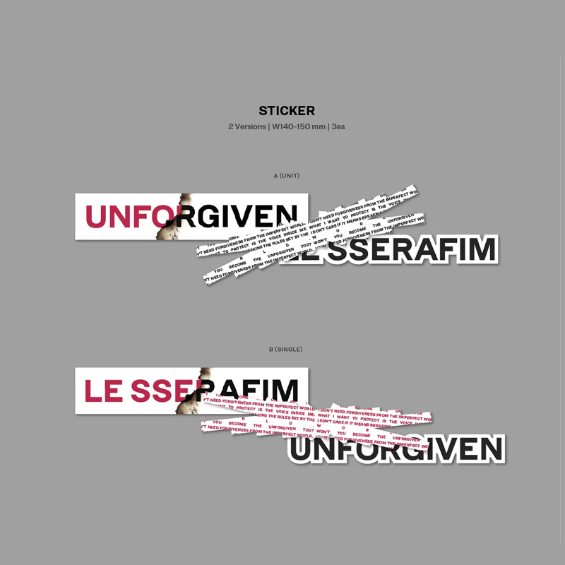 LE SSERAFIM 1st Studio Album UNFORGIVEN (Weverse Albums ver) – album (B / / ) | HobiEgo
