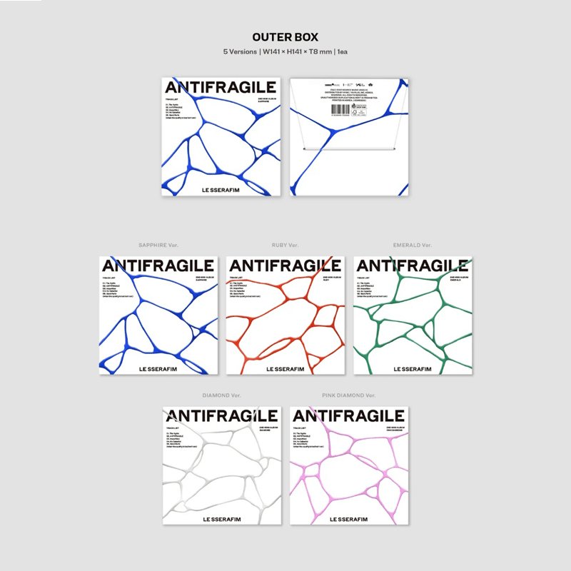 LE SSERAFIM 2nd Mini Album ANTIFRAGILE (COMPACT Version) – album (SAPPHIRE / / ) | HobiEgo