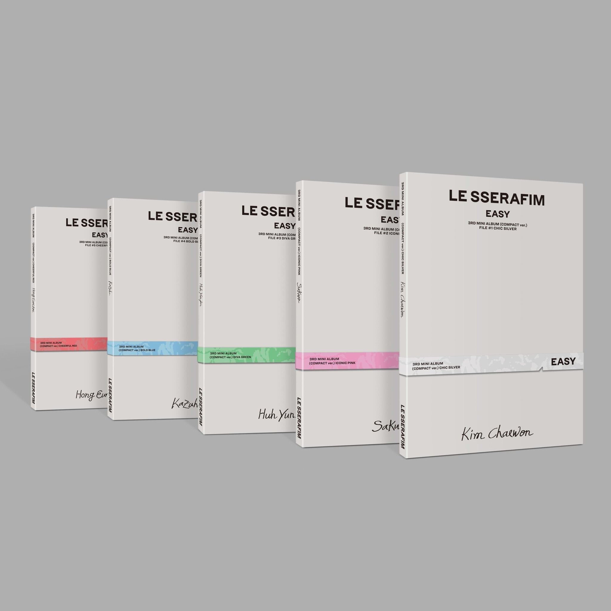LE SSERAFIM 3rd Mini Album EASY (COMPACT Version) – album (Chic Silver (Kim Chaewon) / / ) | HobiEgo