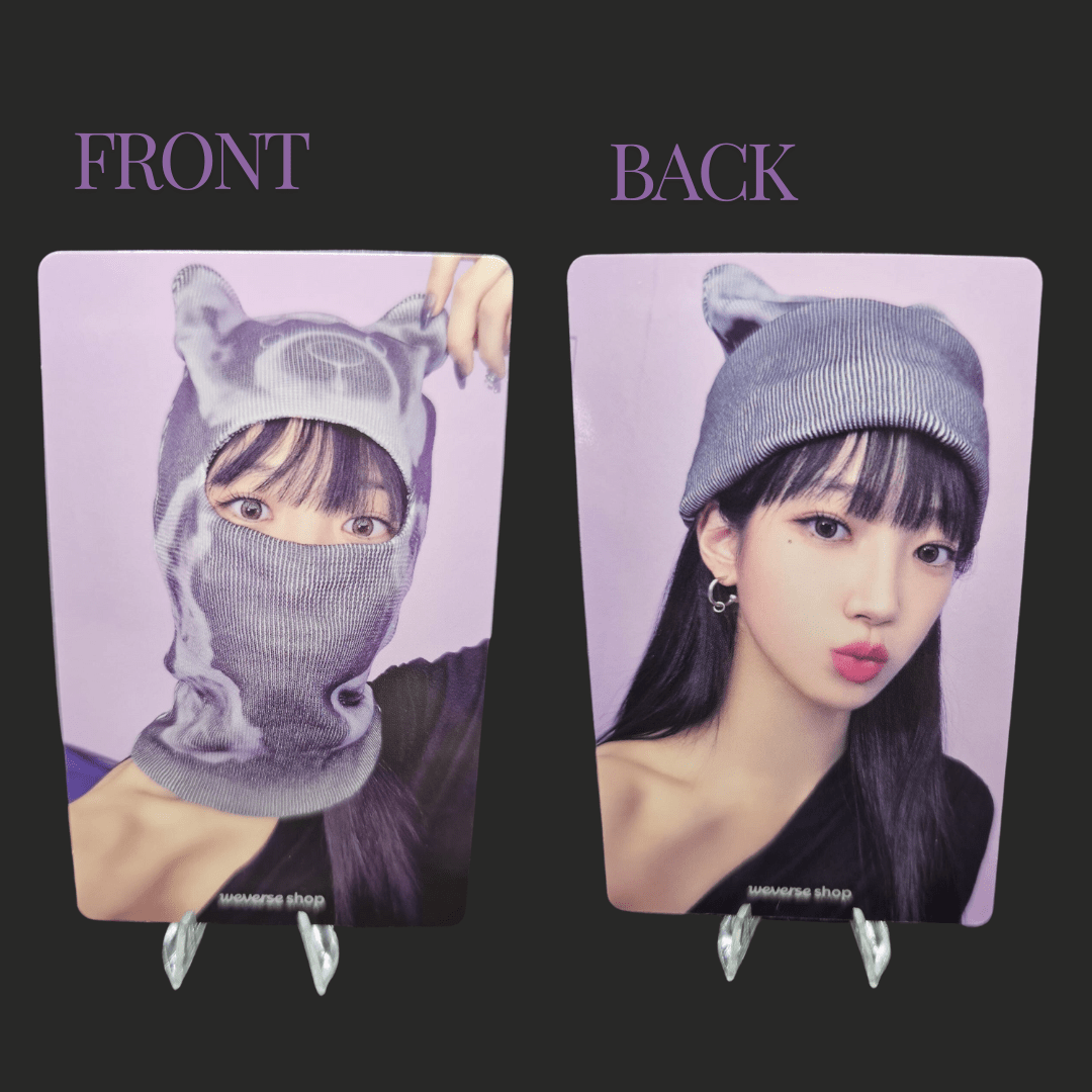 LE SSERAFIM 4th Mini Album CRAZY Weverse Photocards Balaclava Version – Photocards (Kazuha / / ) | HobiEgo