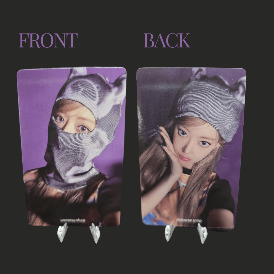 LE SSERAFIM 4th Mini Album CRAZY Weverse Photocards Balaclava Version – Photocards (Sakura / / ) | HobiEgo