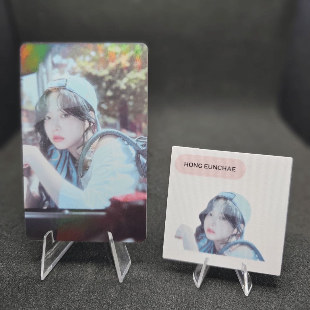 LE SSERAFIM 4th Mini Album CRAZY Weverse Photocards + Sticker – Photocards (Hong Eunchae / / ) | HobiEgo