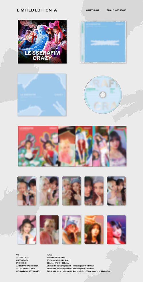 LE SSERAFIM Japanese Album CRAZY (Limited Edition A) – album ( / / ) | HobiEgo