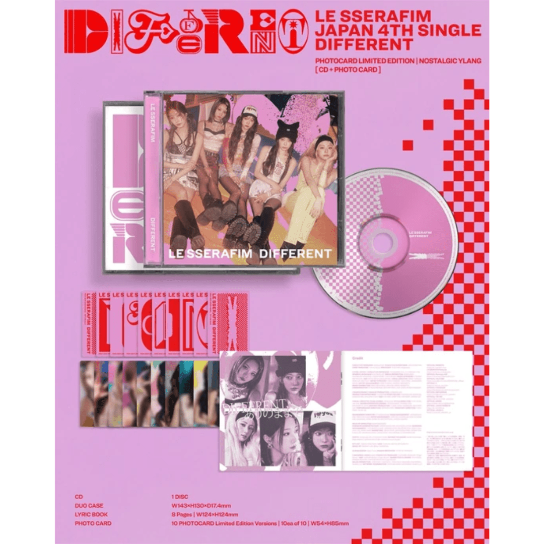LE SSERAFIM Japanese Album DIFFERENT (Limited Photocard Edition) – album ( / / ) | HobiEgo