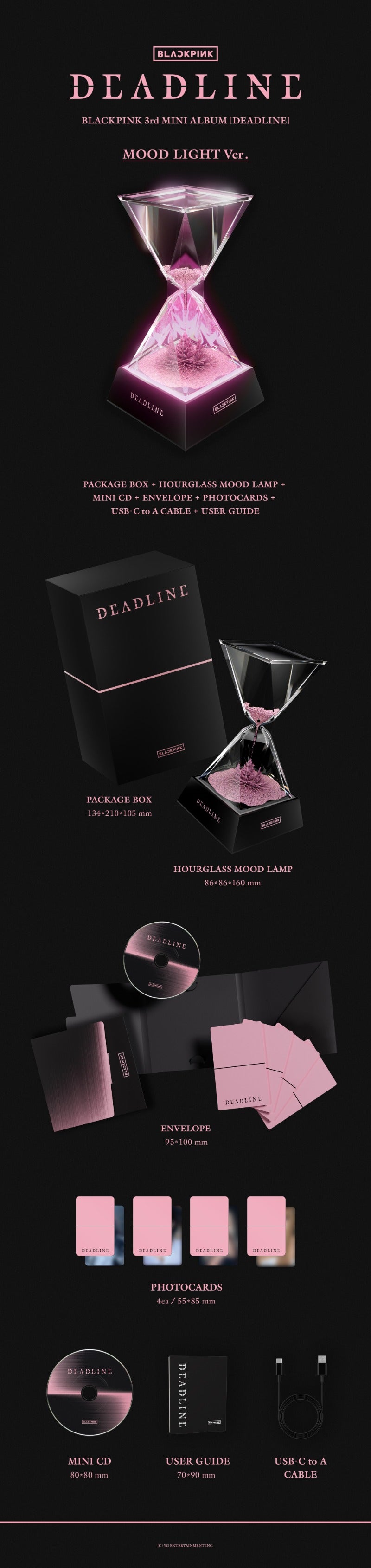 PRE-ORDER BLACKPINK 3rd Mini Album DEADLINE (MOOD LIGHT Version)