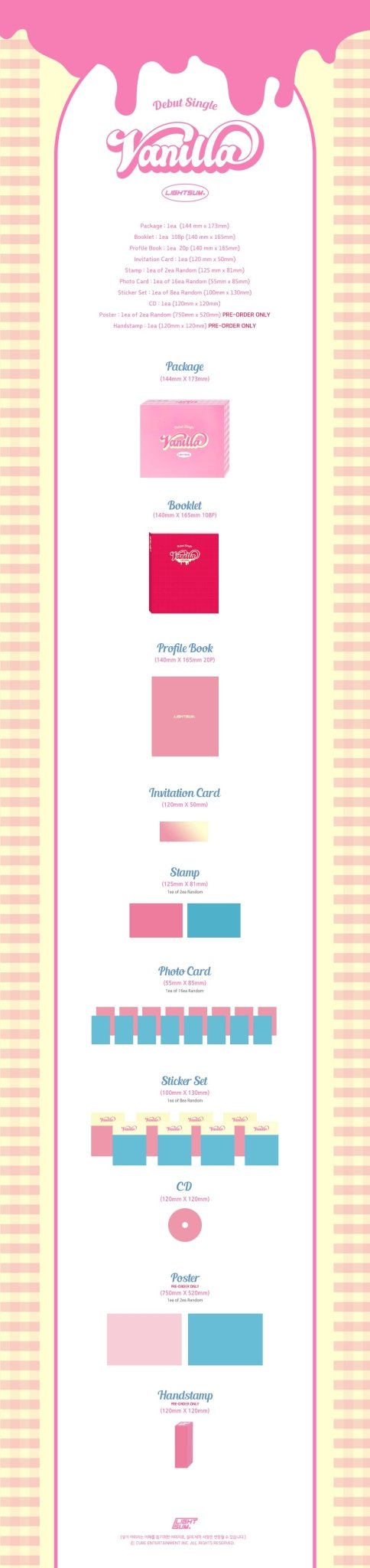 LIGHTSUM Debut Single Album Vanilla – album 8804775 163098 ( / / ) | HobiEgo