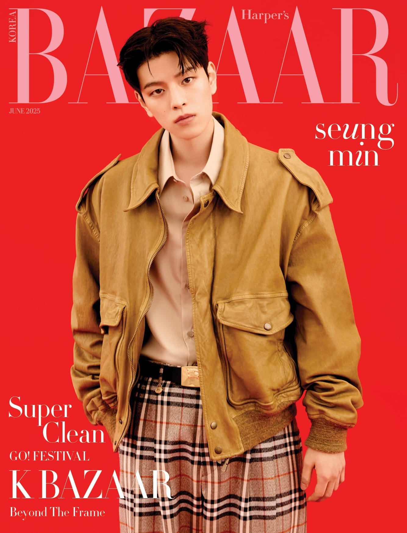 Magazine Bazaar June 2025 Cover Stray Kids SEUNGMIN – magazines (C (PINK) / / ) | HobiEgo