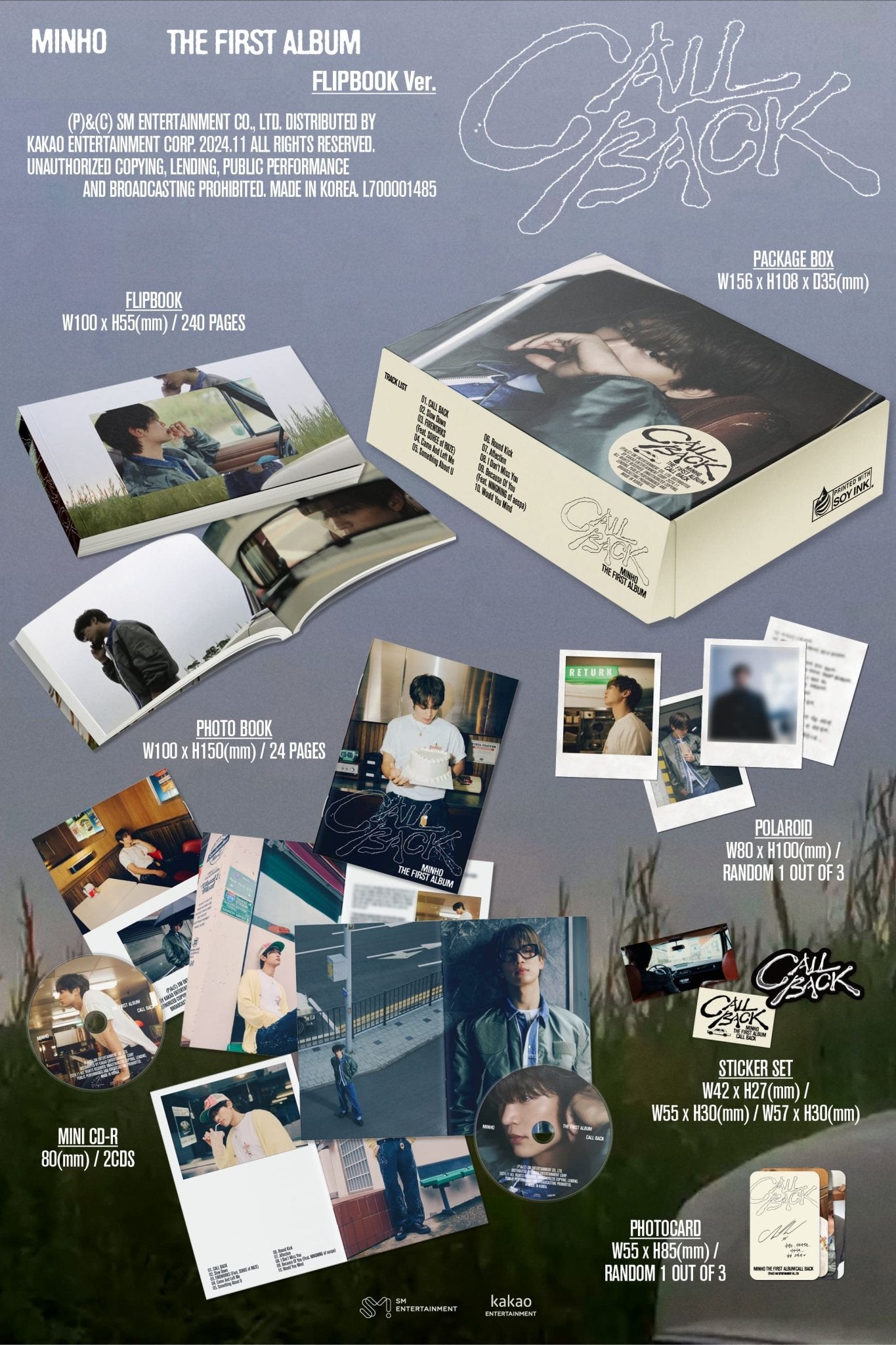 MINHO 1st Album CALL BACK (Flip Version) – album ( / / ) | HobiEgo