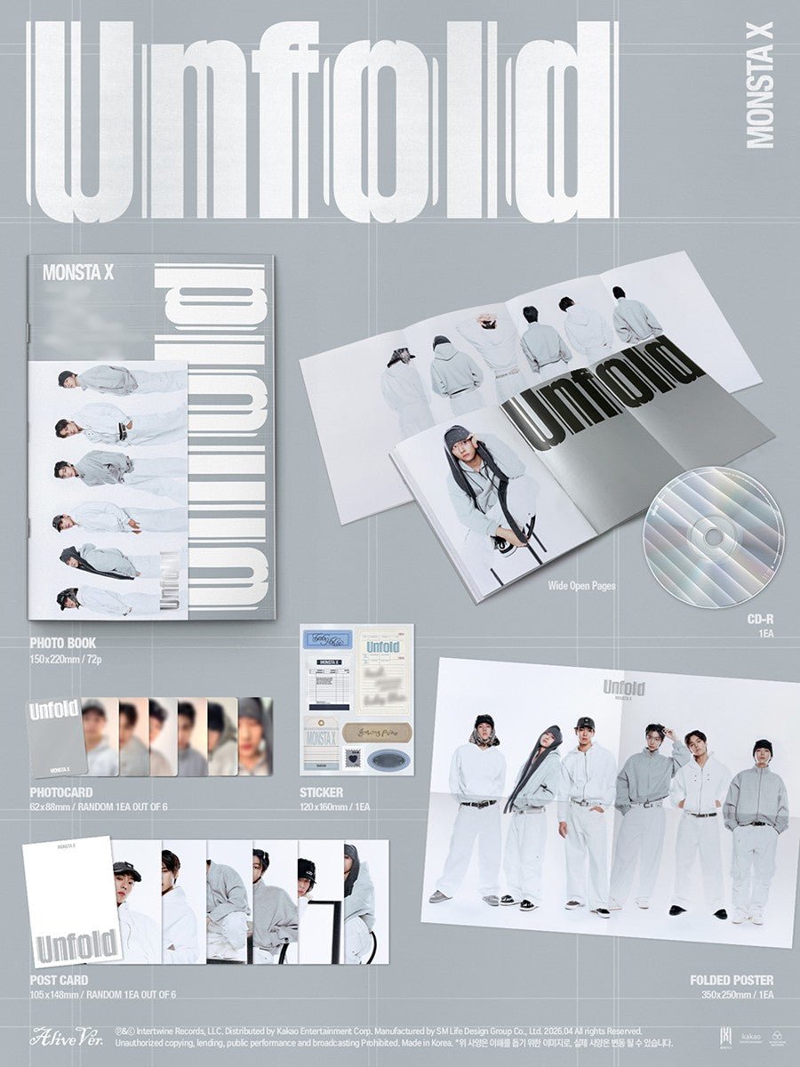 MONSTA X Unfold – album 8804775465321 (Alive / / ) | HobiEgo K - pop Shop