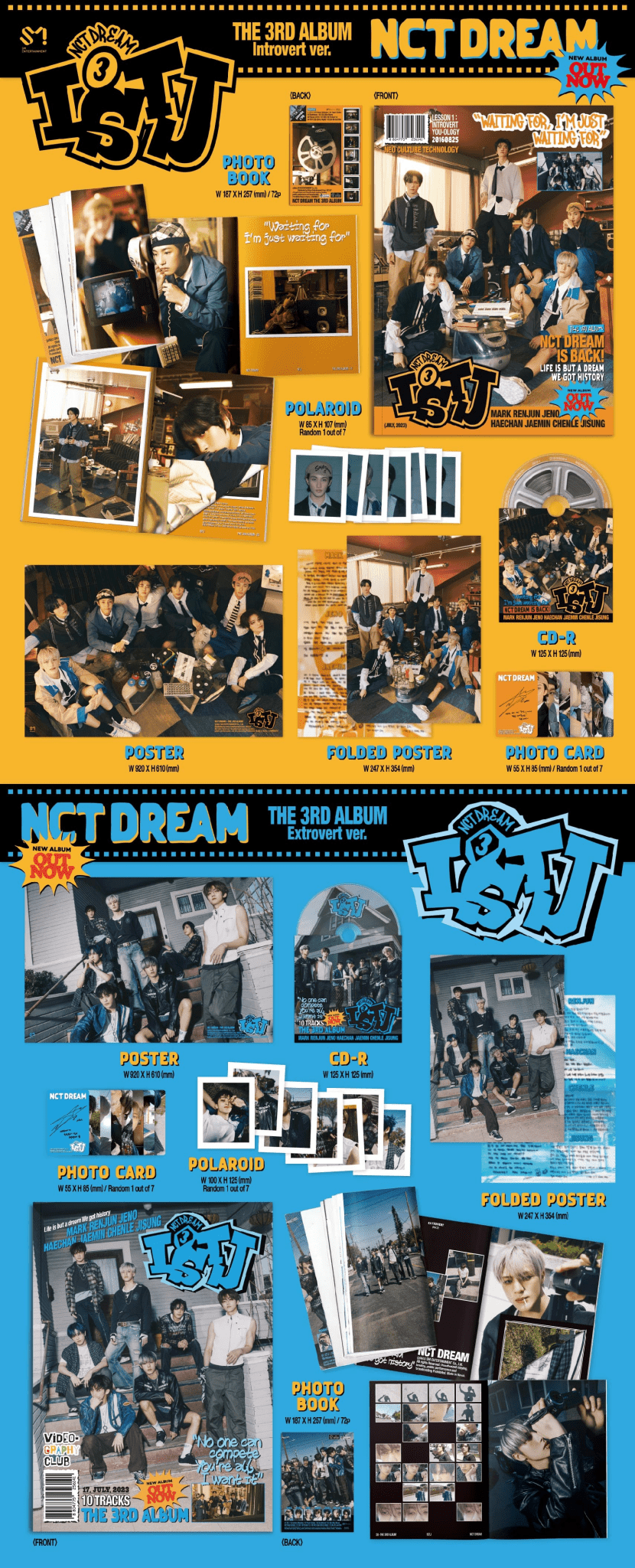 NCT DREAM 3rd Album ISTJ (Photobook Version) – Photo Book (Extrovert Version (Blue) / / ) | HobiEgo