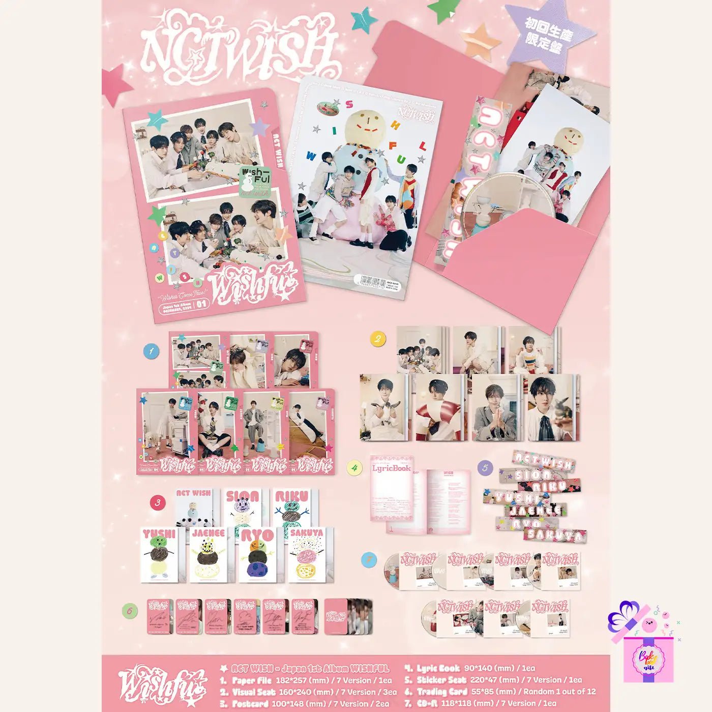 NCT WISH 1st Japanese Album WISHFUL (Limited Member Version) – album (Sion / / ) | HobiEgo