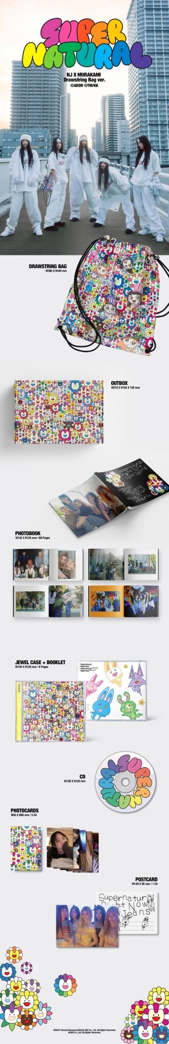 NewJeans Double Single Supernatural (NJ X MURAKAMI Drawstring Bag Version) – album ( / / ) | HobiEgo
