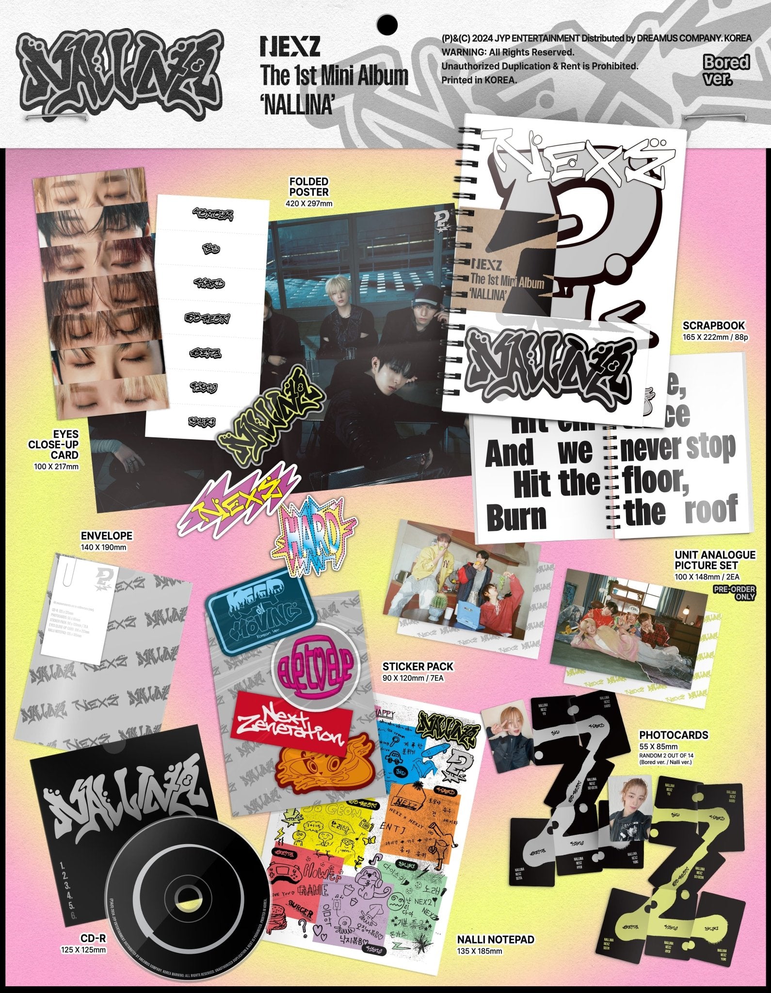 NEXZ 1st Mini Album NALLINA – album (Bored / / ) | HobiEgo