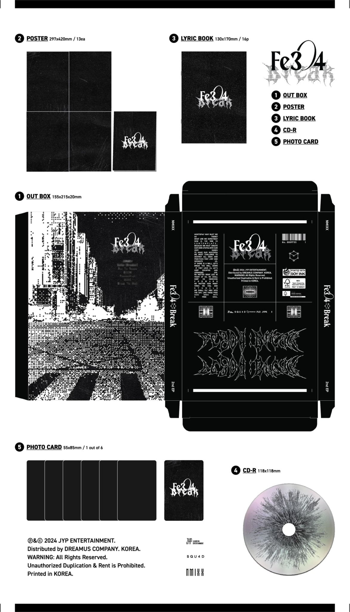 NMIXX 2nd Mini Album Fe3O4: BREAK (Poster Version) – album ( / / ) | HobiEgo