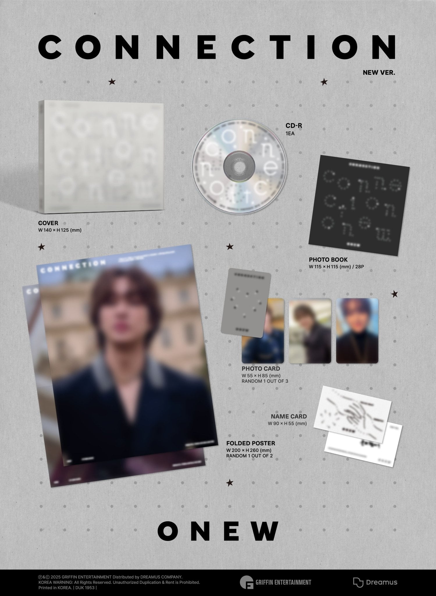ONEW 4th Mini Album CONNECTION (Digipack Version) – album (NEW (GREY) / / ) | HobiEgo
