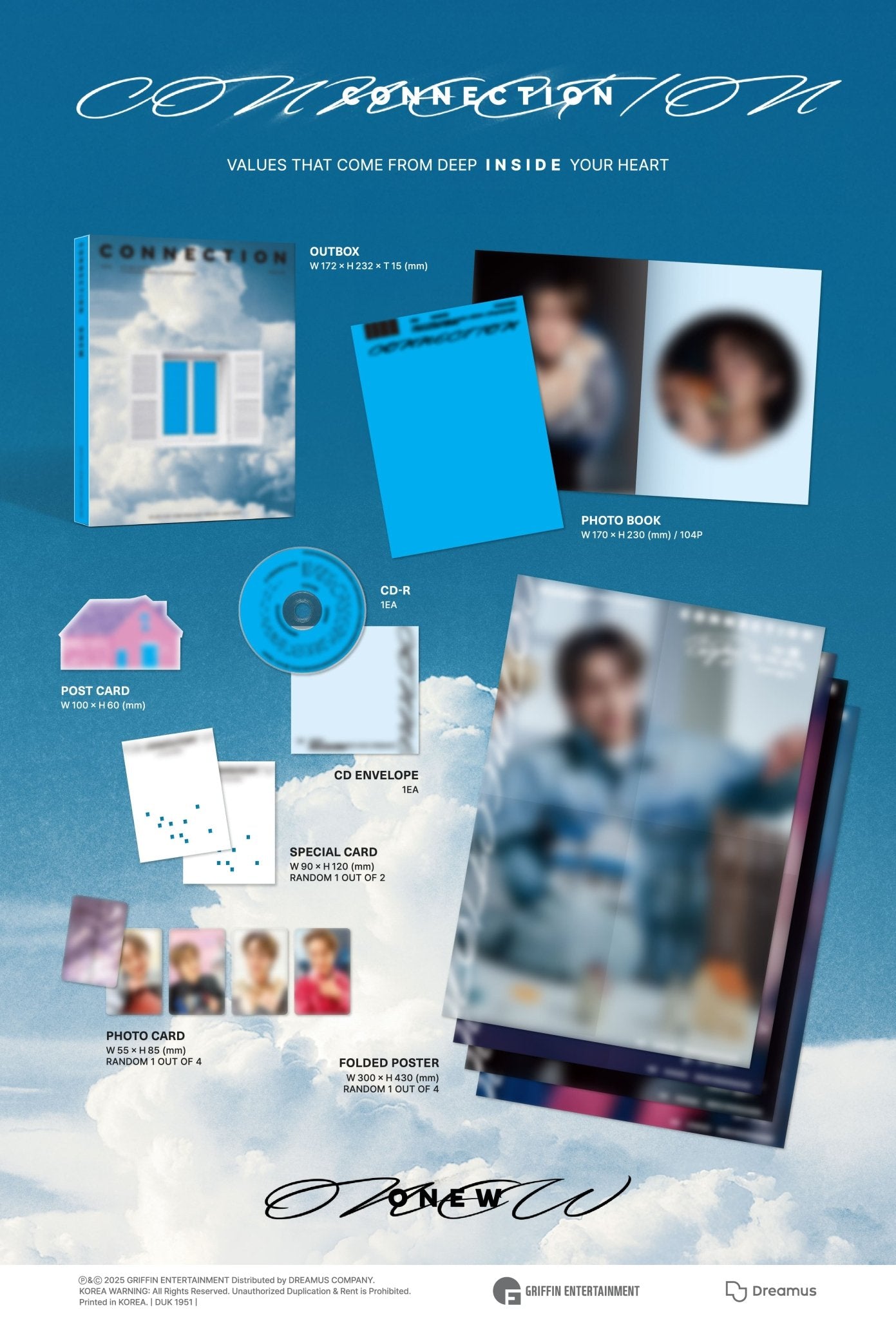 ONEW 4th Mini Album CONNECTION – album (INSIDE (BLUE) / / ) | HobiEgo