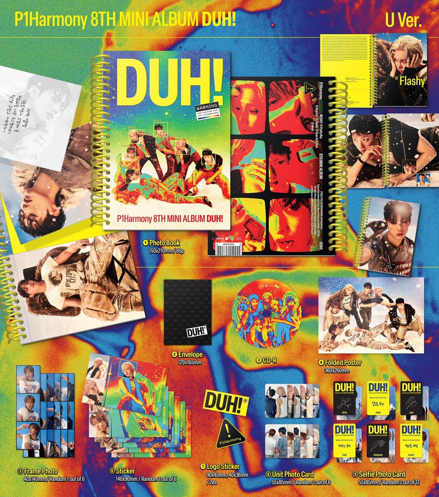 P1Harmony 8th Mini Album DUH! – album (U (YELLOW) / / ) | HobiEgo
