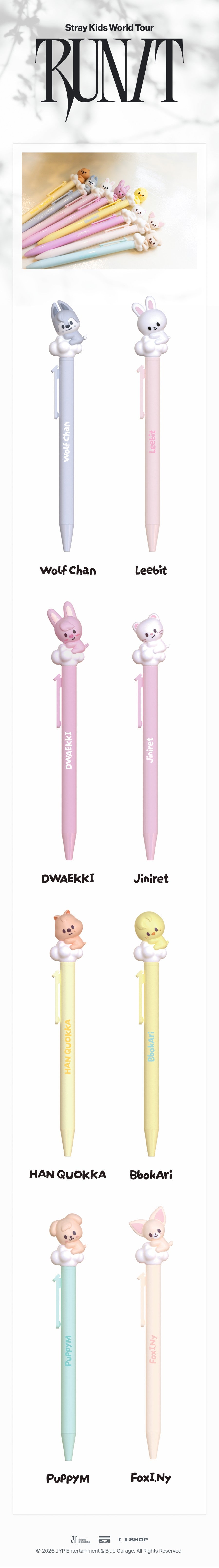 PRE-ORDER Stray Kids World Tour RUN IT MD SKZOO FIGURE PEN