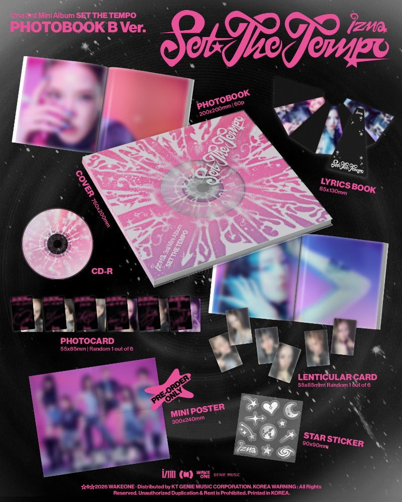 Pre-Order izna 3rd Mini Album SET THE TEMPO PHOTOBOOK Version