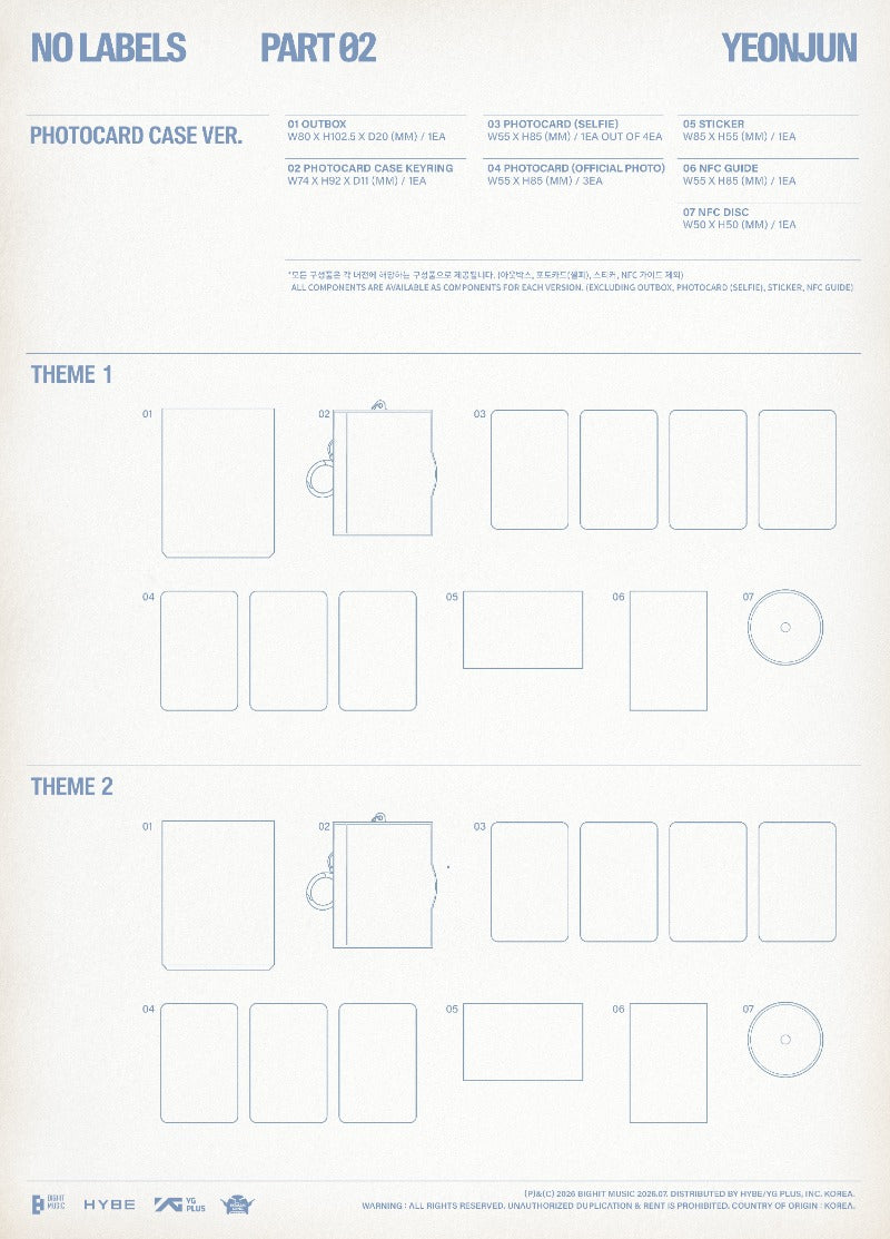 PRE-ORDER YEONJUN 2nd Mini Album NO LABELS: PART 02 (Photocard Case Version)