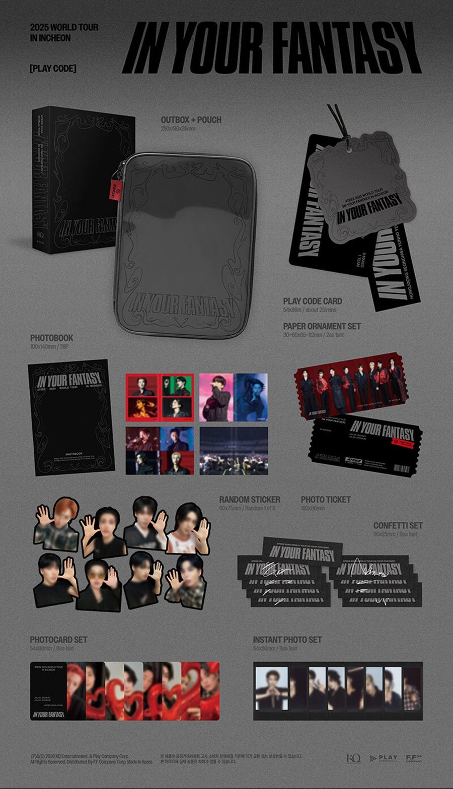 PRE-ORDER ATEEZ 2025 WORLD TOUR IN YOUR FANTASY IN INCHEON PLAYCODE