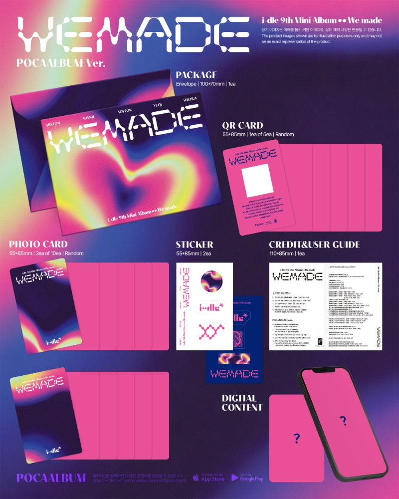 PRE-ORDER i-dle 9th Mini Album We made (POCAALBUM Version)