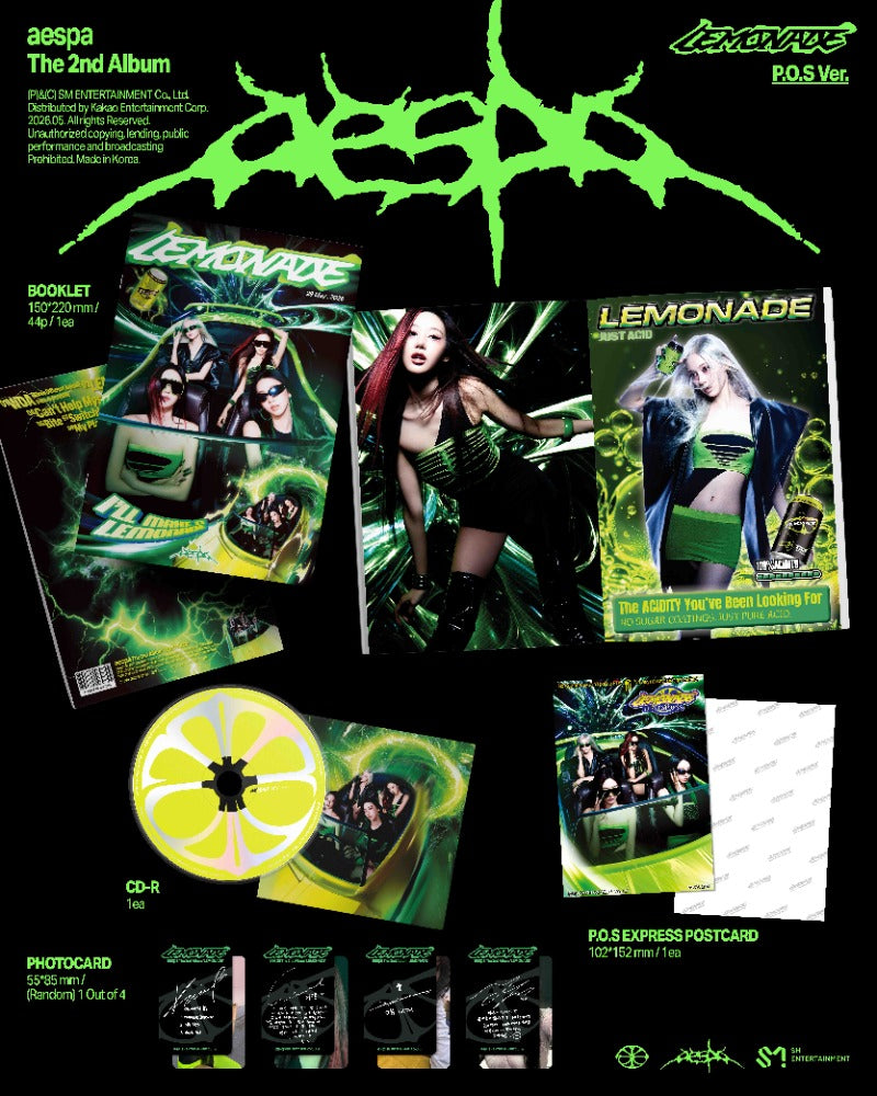 PRE-ORDER AESPA 2nd Full Album LEMONADE0 (P.O.S Version)