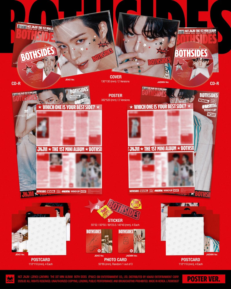 NCT JNJM 1st Mini Album BOTH SIDES (POSTER Version)