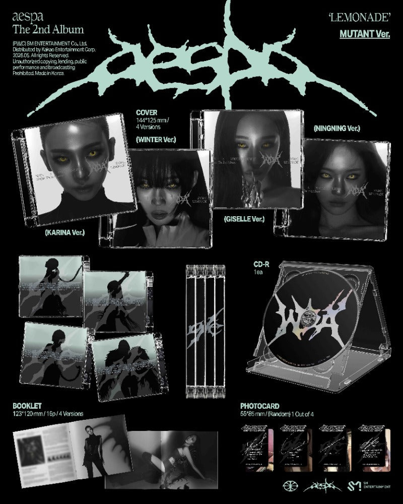 PRE - ORDER AESPA 2nd Full Album LEMONADE (Mutant Version) Random – album ( / / ) | HobiEgo K - pop Shop