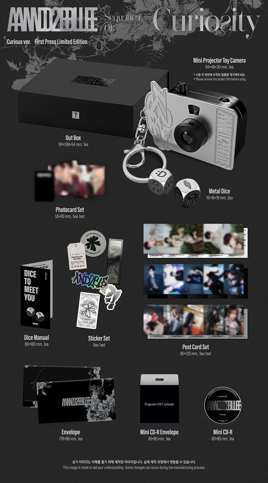 PRE - ORDER AND2BLE 1st Mini Album Sequence 01: Curiosity (Curious Limited Version) – album ( / / ) | HobiEgo K - pop Shop
