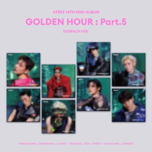 PRE - ORDER ATEEZ 14th Mini Album GOLDEN HOUR : Part.5 (DIGIPACK Version) + Sound Wave POB – album (Seonghwa / / ) | HobiEgo K - pop Shop