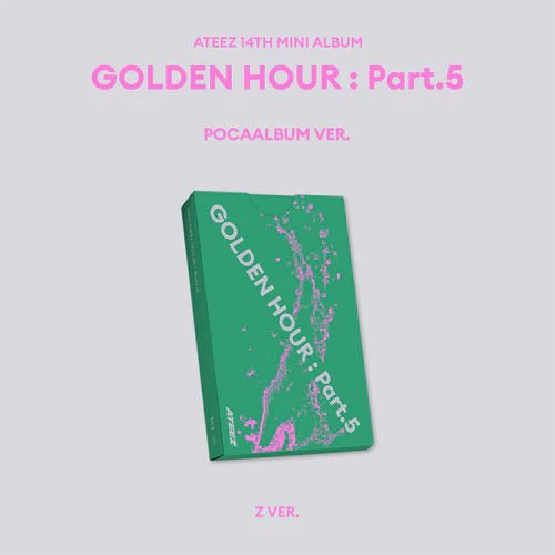 PRE - ORDER ATEEZ 14th Mini Album GOLDEN HOUR : Part.5 (POCAALBUM Version) – album (Z (GREEN) / / ) | HobiEgo K - pop Shop