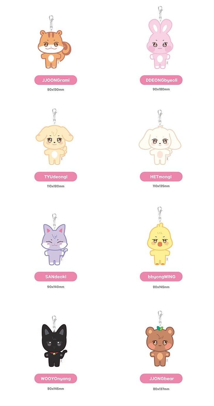 PRE - ORDER ATEEZ MD ANITEEZ IN COLOR - PLUSH KEYRING – merch (HONGJOONG x JJOONGrami / / ) | HobiEgo K - pop Shop