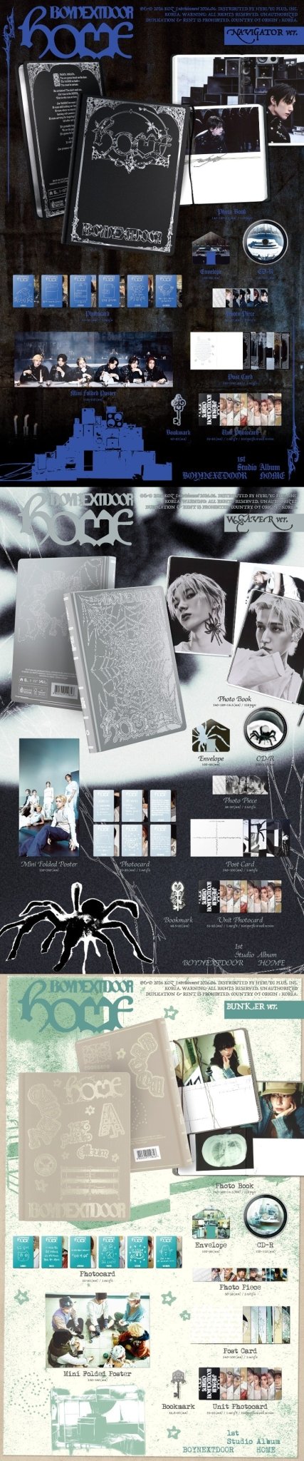 PRE - ORDER BOYNEXTDOOR 1st Studio Album HOME – album (BUNKER / / ) | HobiEgo K - pop Shop