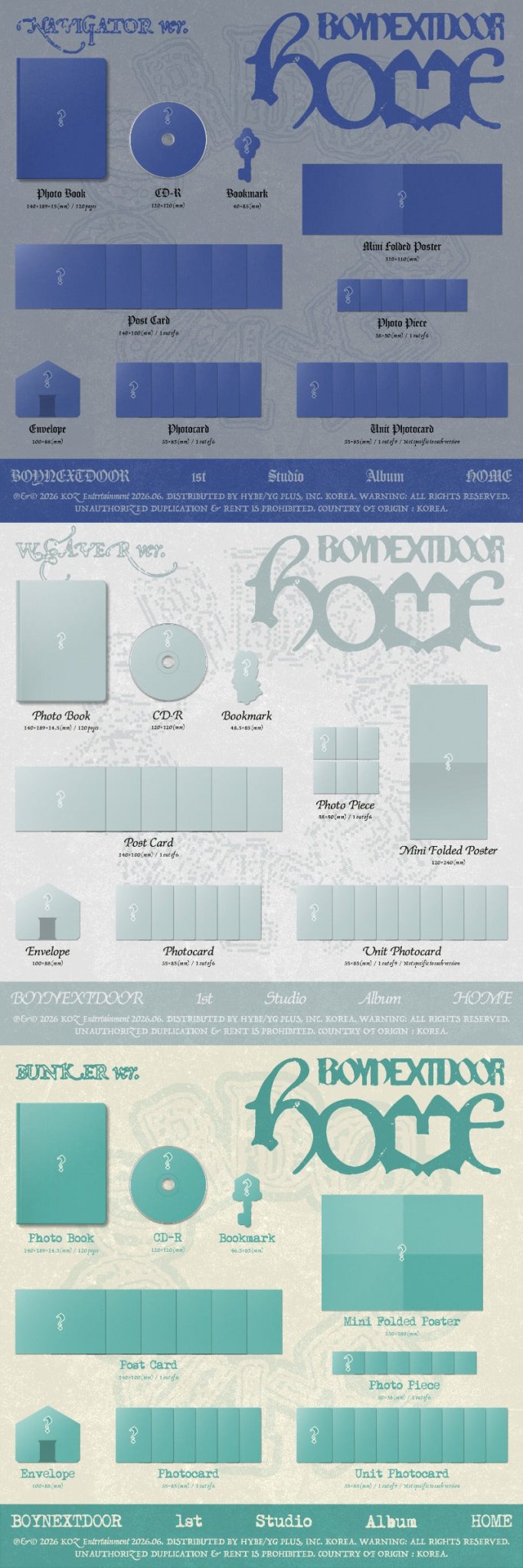 PRE - ORDER BOYNEXTDOOR 1st Studio Album HOME – album (NAVIGATOR / / ) | HobiEgo K - pop Shop