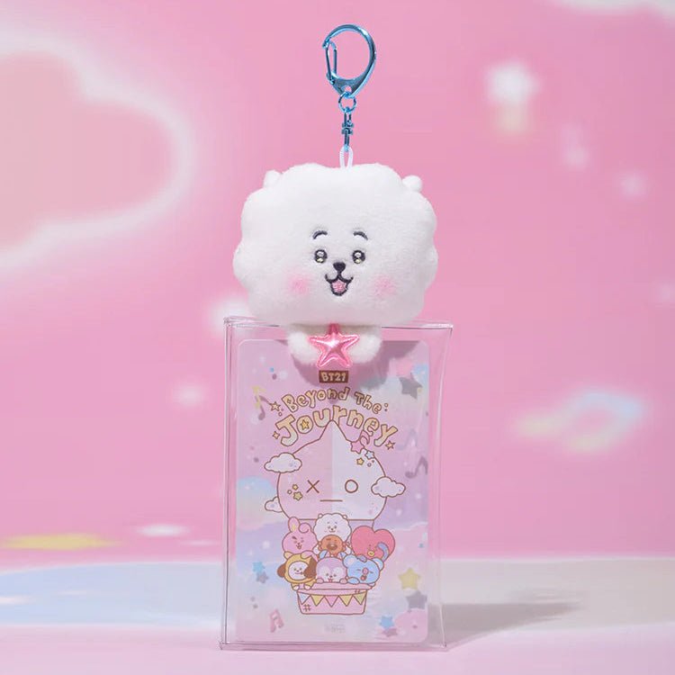 PRE - ORDER BT21 Beyond The Journey Clear Plush Pouch Keyring – merch (Jin = RJ / / ) | HobiEgo K - pop Shop