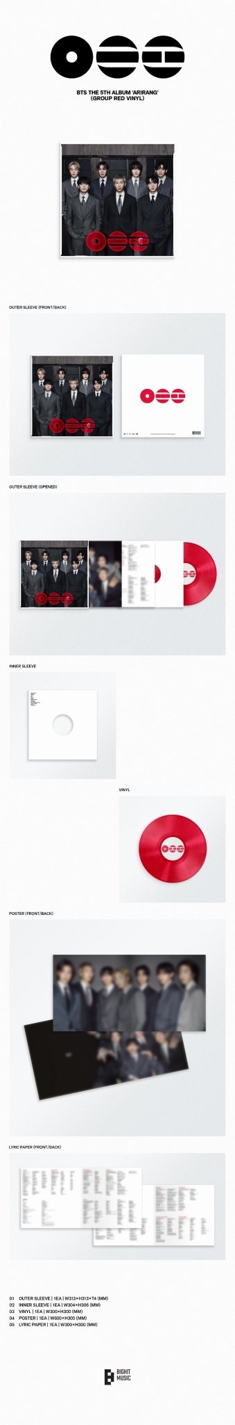 PRE - ORDER BTS 5th Full Album ARIRANG (Standard Vinyl) (Random) – album ( / / ) | HobiEgo K - pop Shop