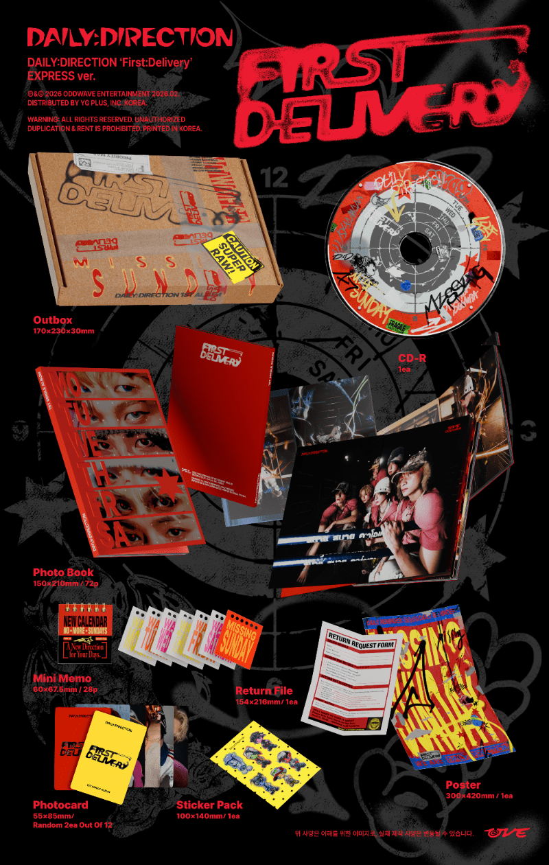 Pre - Order DAILY:DIRECTION 1st Single Album FIRST:DELIVERY EXPRESS / NEWSPAPER Version Random – album ( / / ) | HobiEgo